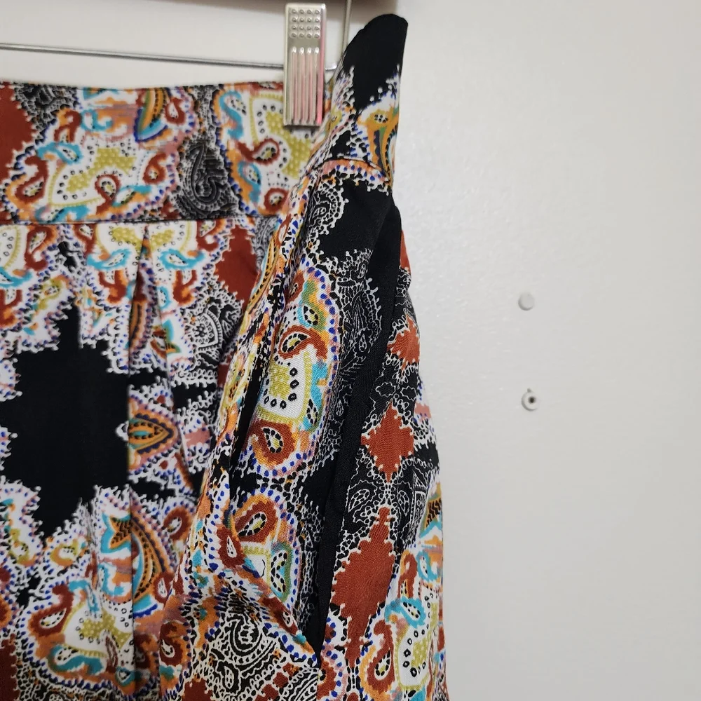 nwt WALTER BAKER W118 size Large Paisley Boho‎ Skirt Fully Lined Multicolor